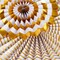 8-Piece Black and Gold Honeycomb Paper Fans | Hanging Pompoms for Graduation, Birthday, Wedding, Prom Night & New Year's Eve Photo Backdrop Party Decorations